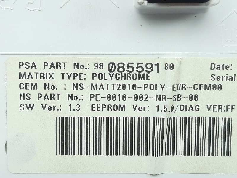 Recambio de cuadro instrumentos para peugeot 2008 (--.2013) style referencia OEM IAM 9808559180  