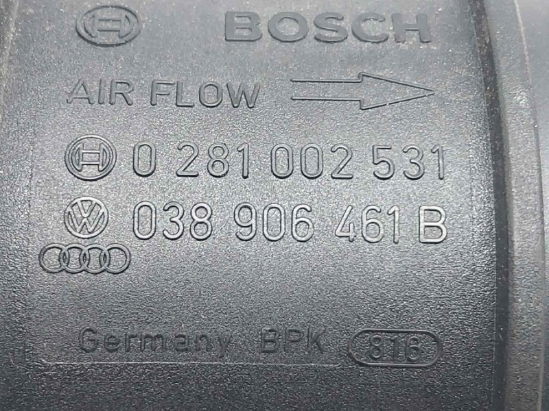 Recambio de caudalimetro para seat leon (1p1) reference referencia OEM IAM 038906461B 0281002531 