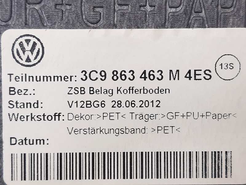 Recambio de bandeja trasera para volkswagen passat variant (365) edition bluemotion referencia OEM IAM 3C9863463M  