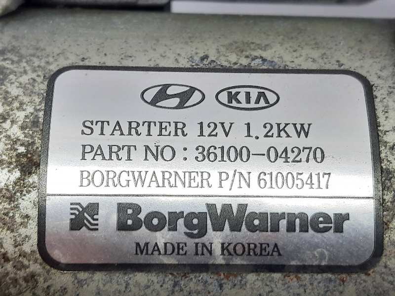 Recambio de motor arranque para kia stonic (ybcuv) tech referencia OEM IAM 3610004270  
