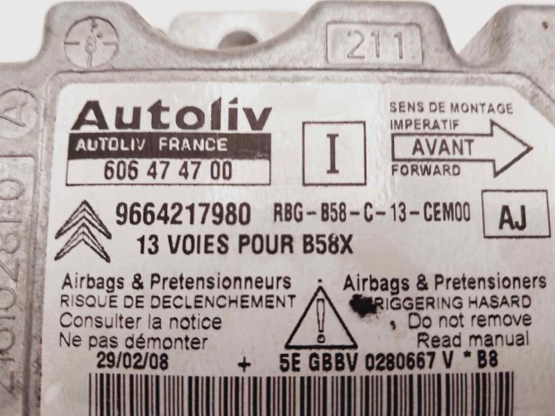 Recambio de kit airbag para citroën c4 grand picasso exclusive referencia OEM IAM 9683044477 9664217980 96542463ZD