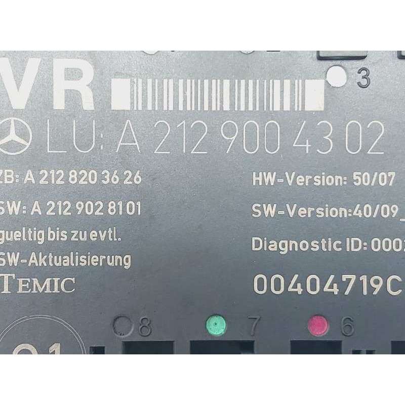 Recambio de modulo electronico para mercedes-benz clase c (w204) familiar c 250 t cdi blueefficiency (204.203) referencia OEM IA
