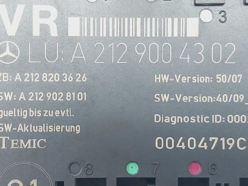 Recambio de modulo electronico para mercedes-benz clase c (w204) familiar c 250 t cdi blueefficiency (204.203) referencia OEM IA