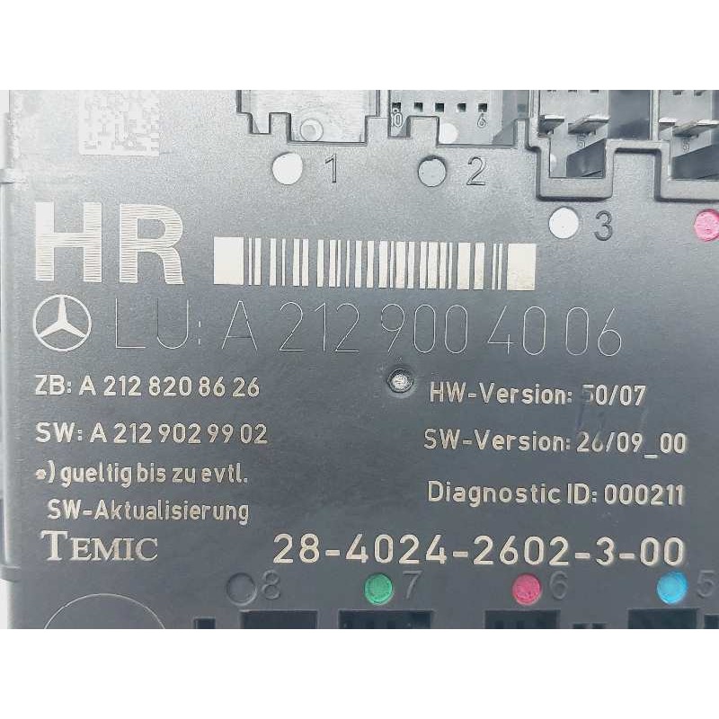 Recambio de modulo electronico para mercedes-benz clase c (w204) familiar c 250 t cdi blueefficiency (204.203) referencia OEM IA