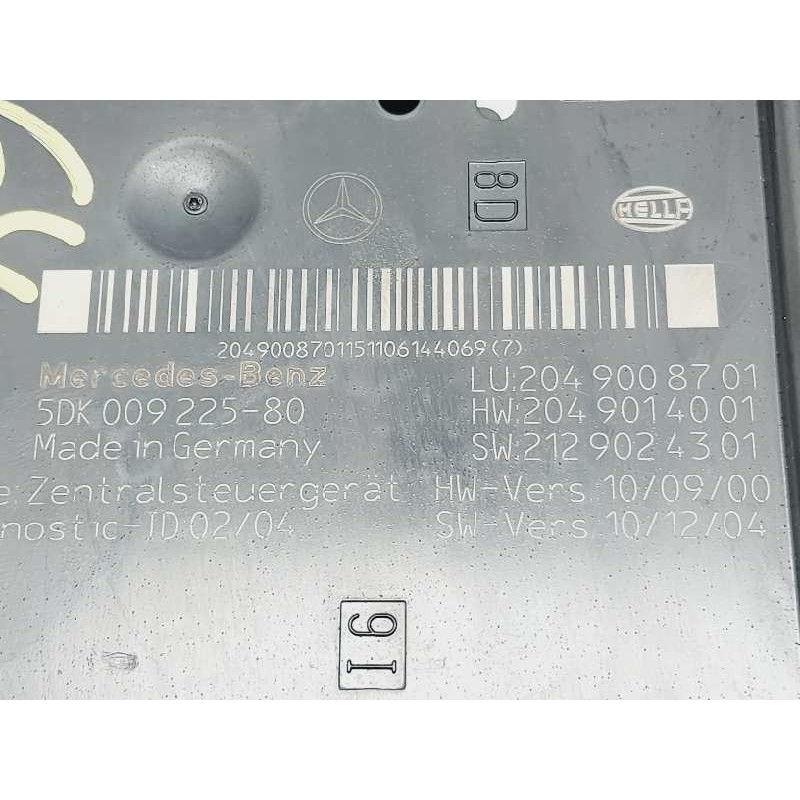 Recambio de caja reles / fusibles para mercedes-benz clase c (w204) familiar c 250 t cdi blueefficiency (204.203) referencia OEM