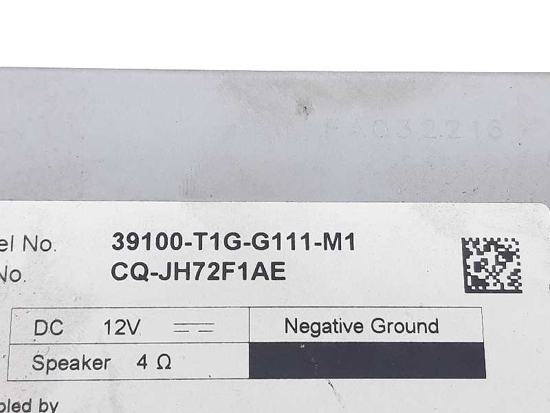 Recambio de sistema audio / cd para honda cr-v elegance 4x2 referencia OEM IAM 39100T1GG111M1 CQJH72F1AE 