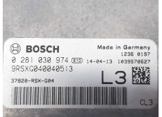Recambio de centralita motor uce para honda cr-v elegance 4x2 referencia OEM IAM 37820RSXG04 0281030974 1039S70627 2