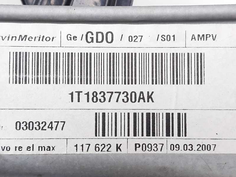 Recambio de elevalunas delantero derecho para volkswagen touran (1t2) sport referencia OEM IAM 1T1837730AK 1T0971121S 