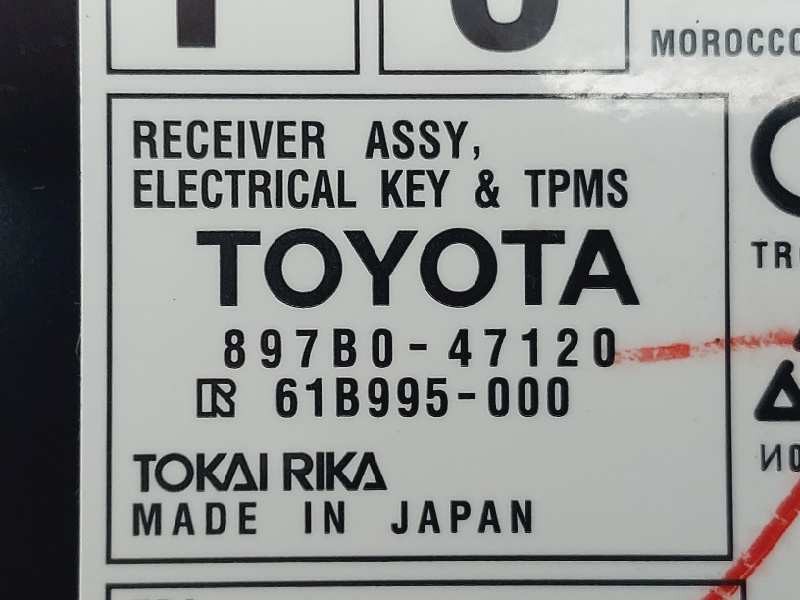 Recambio de modulo electronico para toyota prius+ eco referencia OEM IAM 897B047120 61B995000 