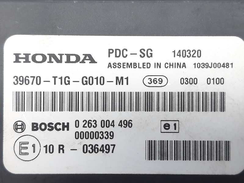Recambio de modulo electronico para honda cr-v elegance 4x2 referencia OEM IAM 39670T1GG010M1 0263004496 
