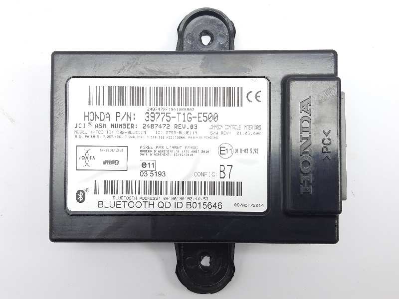 Recambio de modulo electronico para honda cr-v elegance 4x2 referencia OEM IAM 39775T1GE500  