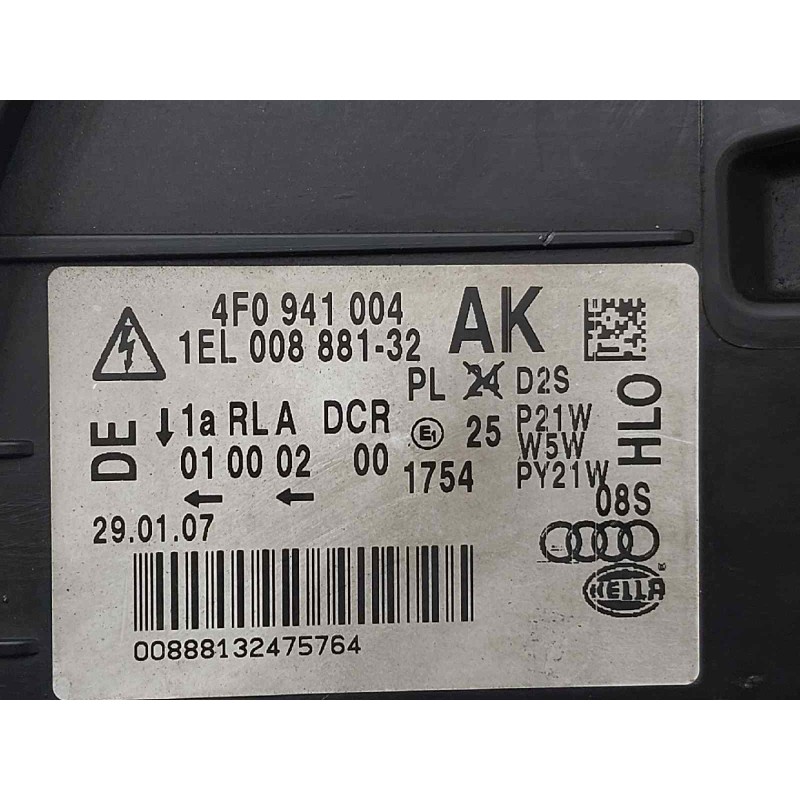 Recambio de faro derecho para audi a6 berlina (4f2) 3.0 tdi quattro (171kw) referencia OEM IAM 4F0941004AK 1EL00888132 5DV008290