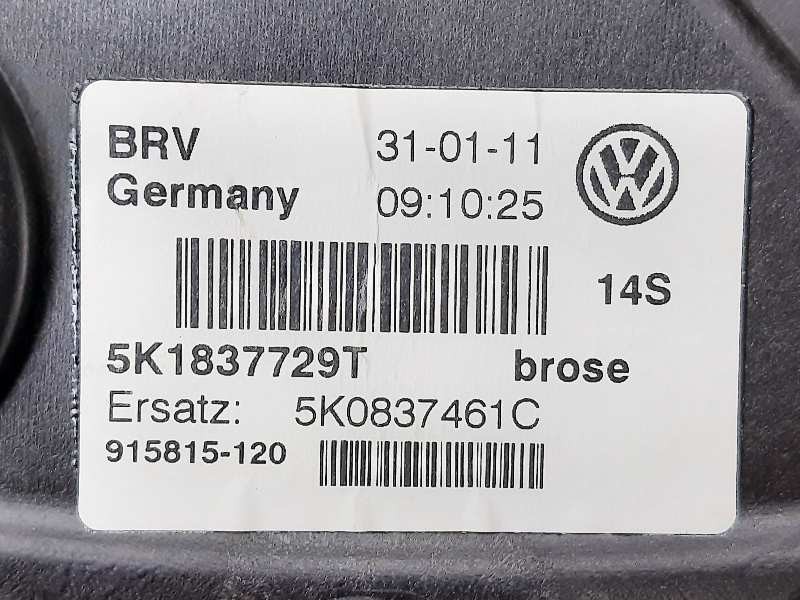 Recambio de elevalunas delantero izquierdo para volkswagen golf vi (5k1) sport referencia OEM IAM 5K1837729T 5K0837461C 