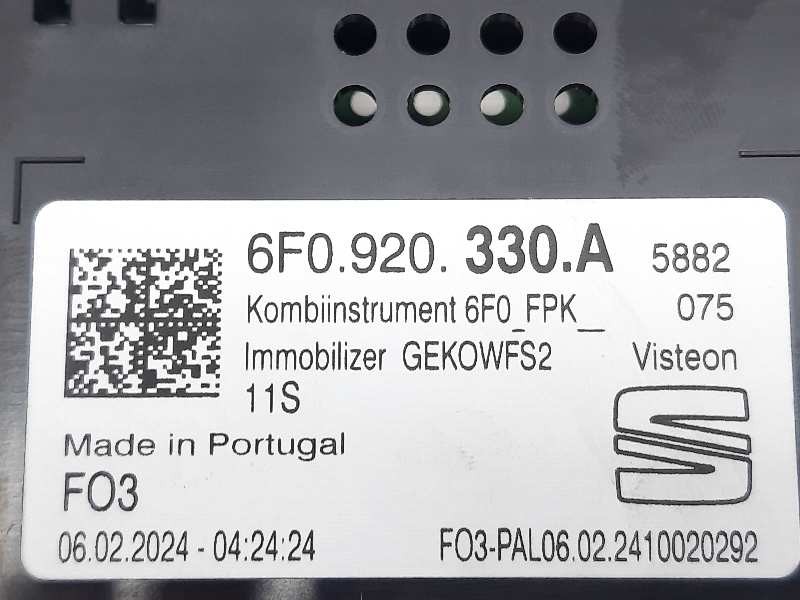 Recambio de cuadro instrumentos para seat ibiza (kj1) xcellence go referencia OEM IAM 6F0920330A  