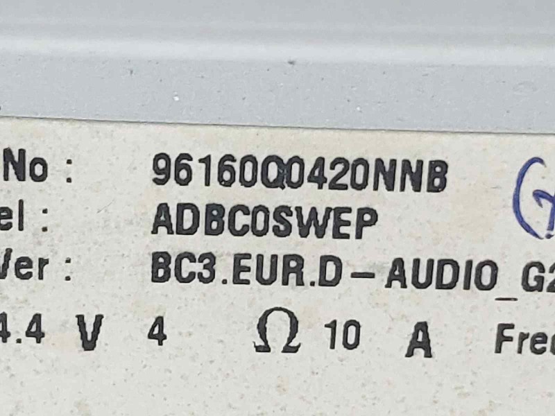 Recambio de sistema audio / cd para hyundai i20 coupe nline (hibrido) referencia OEM IAM 96160Q0420NNB  