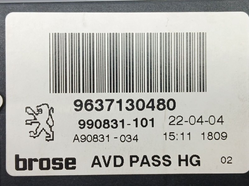 Recambio de motor elevalunas delantero derecho para peugeot 307 (s1) xs referencia OEM IAM 9637130480  