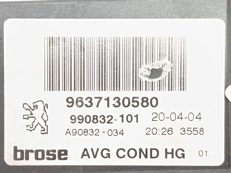 Recambio de motor elevalunas delantero izquierdo para peugeot 307 (s1) xs referencia OEM IAM 9637130580  