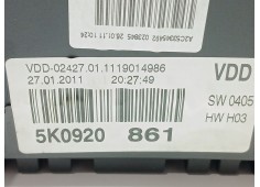 Recambio de cuadro instrumentos para volkswagen golf vi (5k1) sport referencia OEM IAM 5K0920861   2