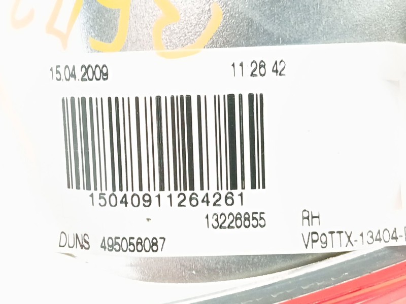 Recambio de faro antiniebla trasero derecho para opel insignia sports tourer cosmo referencia OEM IAM 13226855  