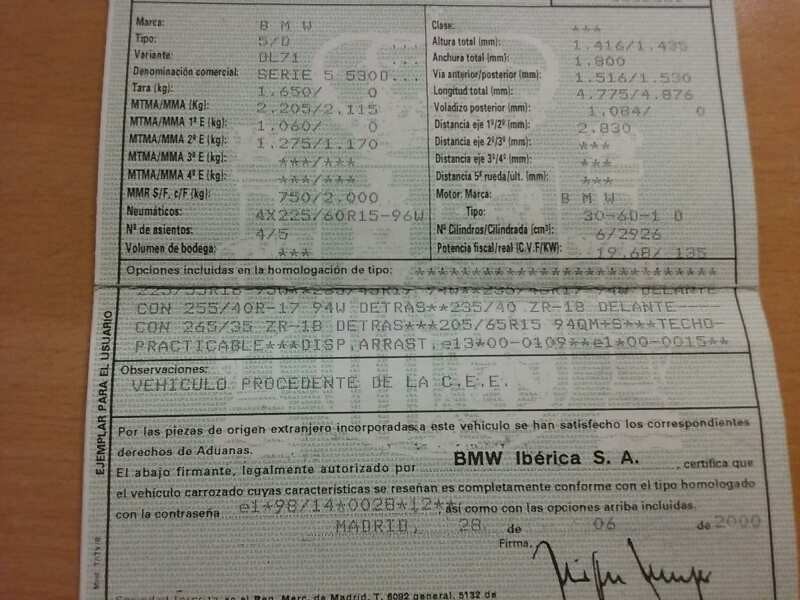 bmw serie 5 berlina (e39) del año 2001