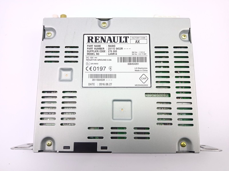 Recambio de sistema audio / cd para renault talisman (lp_) 1.6 dci 130 referencia OEM IAM 281159453R  