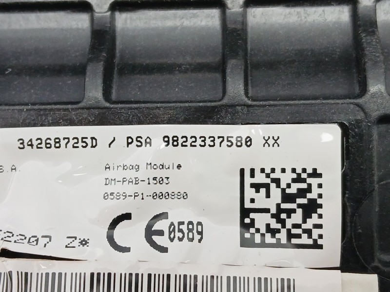 Recambio de airbag delantero derecho para citroën c5 aircross (a_) 1.2 puretech 130 (arhnsj) referencia OEM IAM 9822337580  