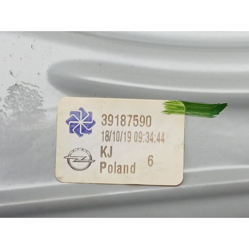 Recambio de elevalunas delantero derecho para opel crossland x / crossland (p17, p2qo) 1.2 (75) referencia OEM IAM 39187590  988