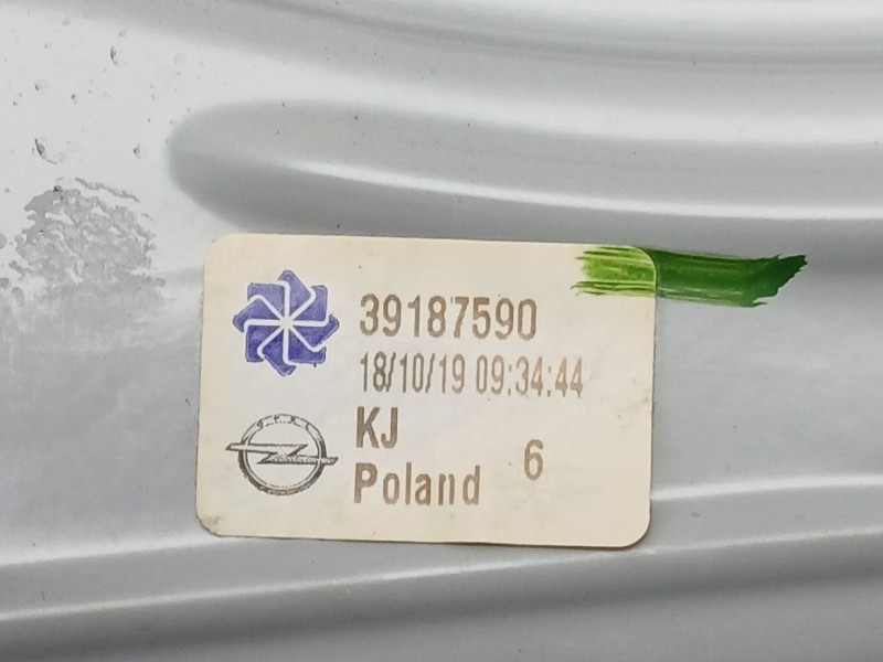 Recambio de elevalunas delantero derecho para opel crossland x / crossland (p17, p2qo) 1.2 (75) referencia OEM IAM 39187590  988