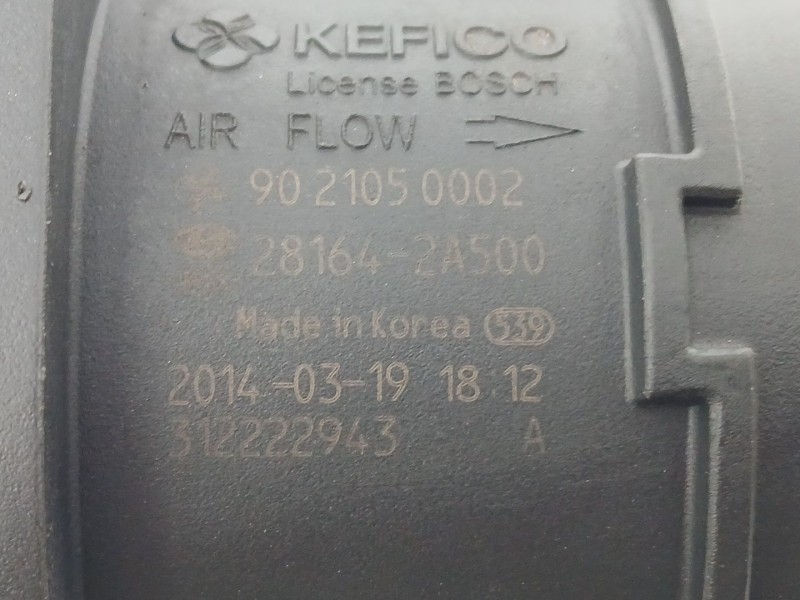Recambio de caudalimetro para kia carens iv 1.7 crdi referencia OEM IAM 281642A500  9021050002