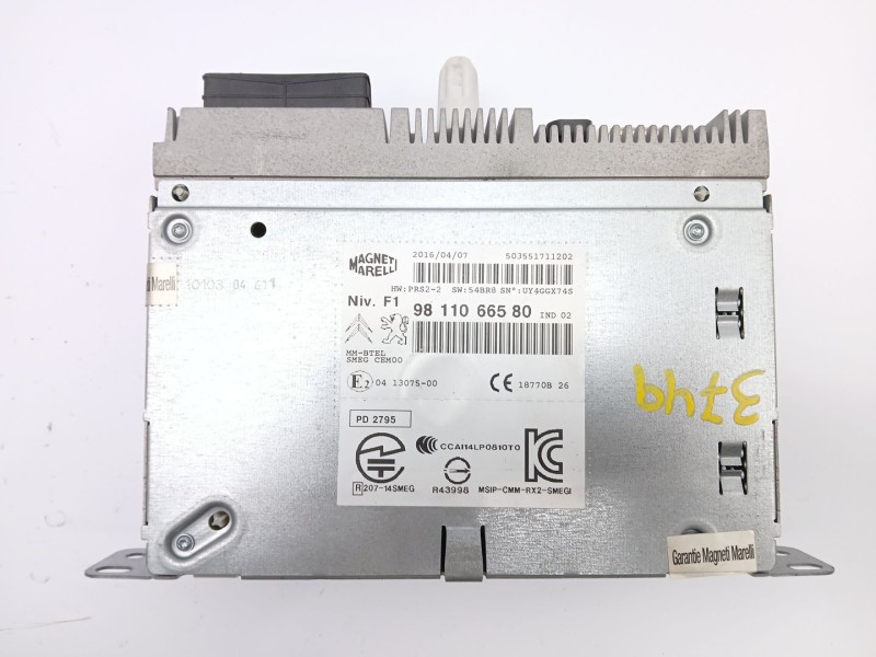 Recambio de sistema audio / cd para peugeot 2008 i (cu_) 1.6 bluehdi 100 referencia OEM IAM 9811066580  