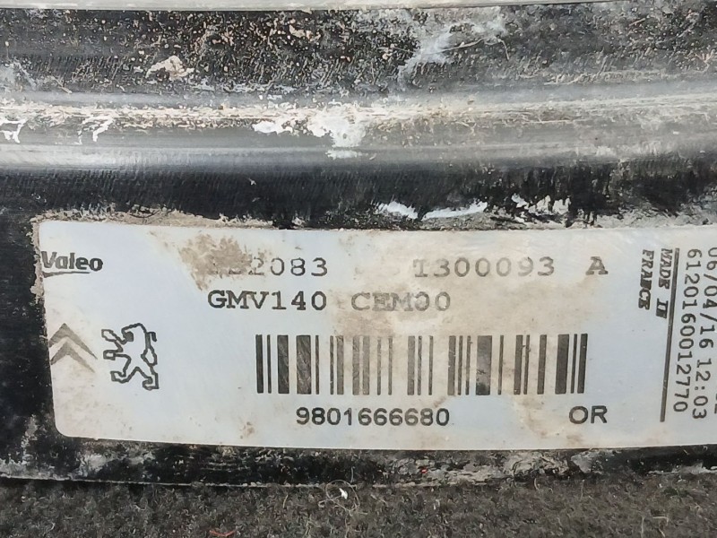 Recambio de electroventilador para peugeot 2008 i (cu_) 1.6 bluehdi 100 referencia OEM IAM 9801666680  T301719
