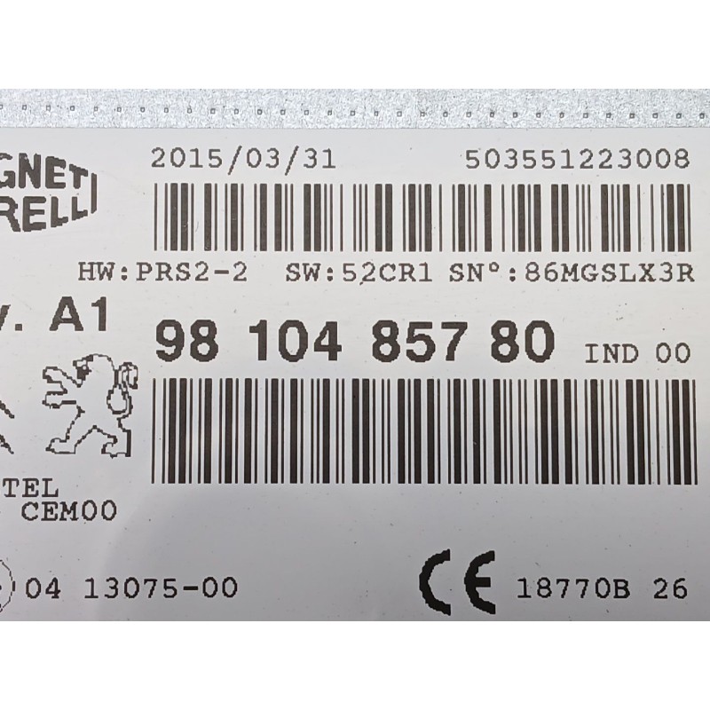 Recambio de sistema audio / cd para citroën c4 picasso ii van (dd_) e-hdi (dd9hc8, dd9hct) referencia OEM IAM 9810485780  