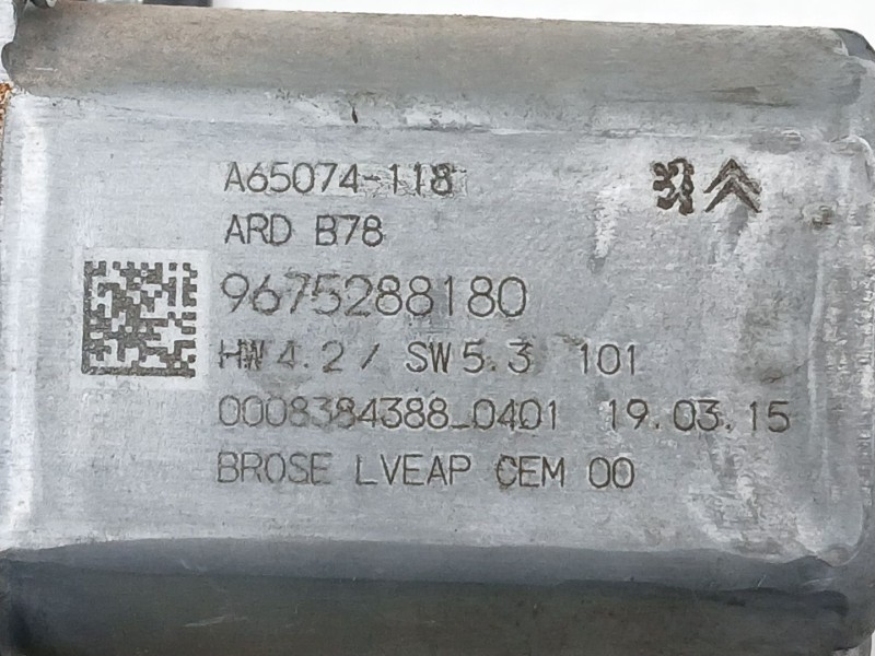 Recambio de elevalunas trasero derecho para citroën c4 picasso ii van (dd_) e-hdi (dd9hc8, dd9hct) referencia OEM IAM 9676172380