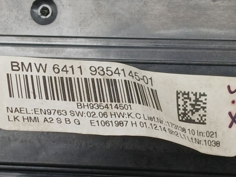 Recambio de mando climatizador para bmw 3 (f30, f80) 318 d referencia OEM IAM 64119354145  