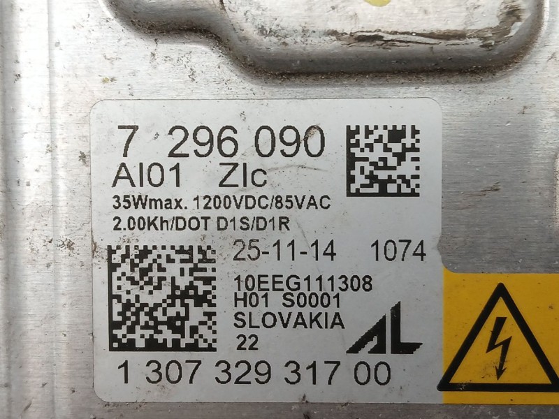 Recambio de centralita faros xenon para bmw 3 (f30, f80) 318 d referencia OEM IAM 7296090  