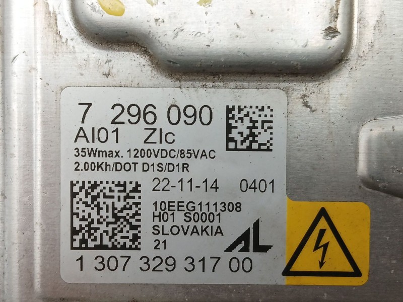 Recambio de centralita faros xenon para bmw 3 (f30, f80) 318 d referencia OEM IAM 7296090  