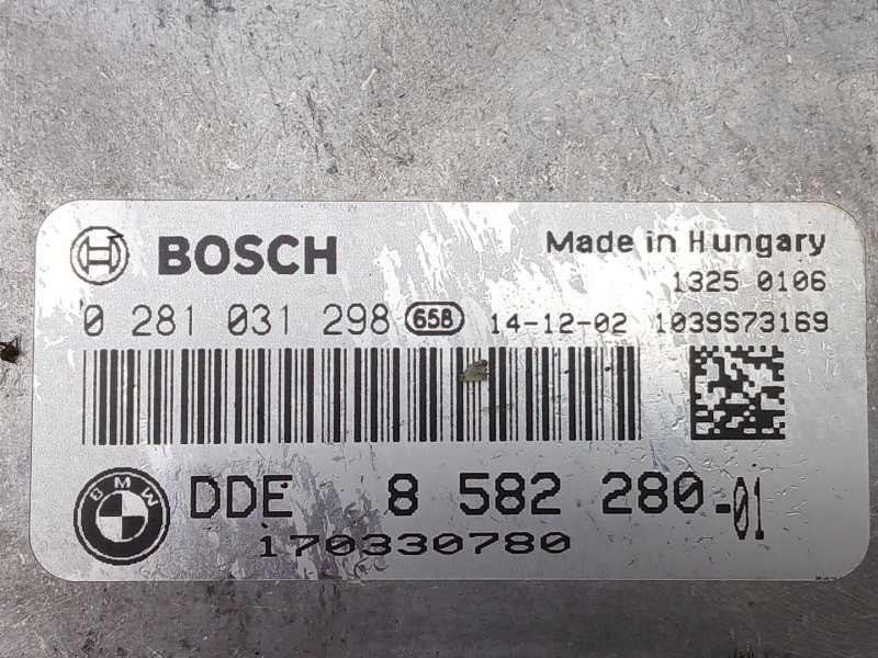 Recambio de centralita motor uce para bmw 3 (f30, f80) 318 d referencia OEM IAM 858228001  0281031298