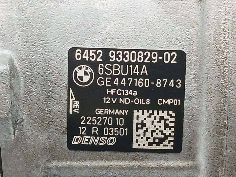Recambio de compresor aire acondicionado para bmw 3 (f30, f80) 318 d referencia OEM IAM 6452933082902  933082902