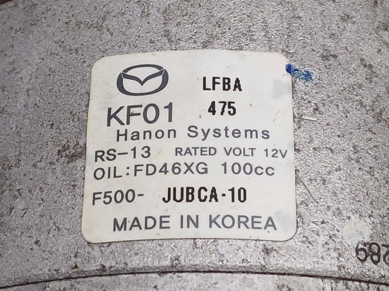 Recambio de compresor aire acondicionado para mazda cx-5 (ke, gh) 2.2 d (ke2fw) referencia OEM IAM F500JUBCA10  
