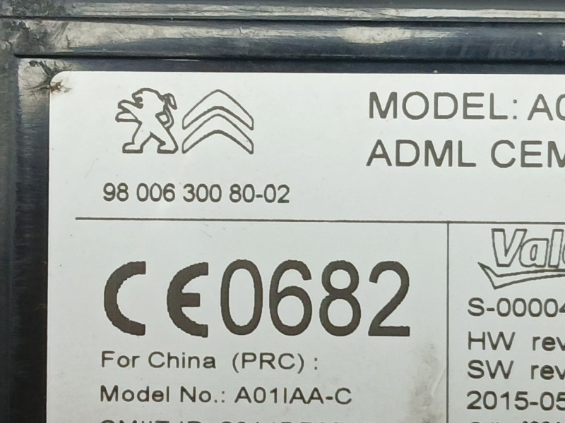 Recambio de modulo electronico para citroën c4 grand picasso intensive referencia OEM IAM 9800630080  