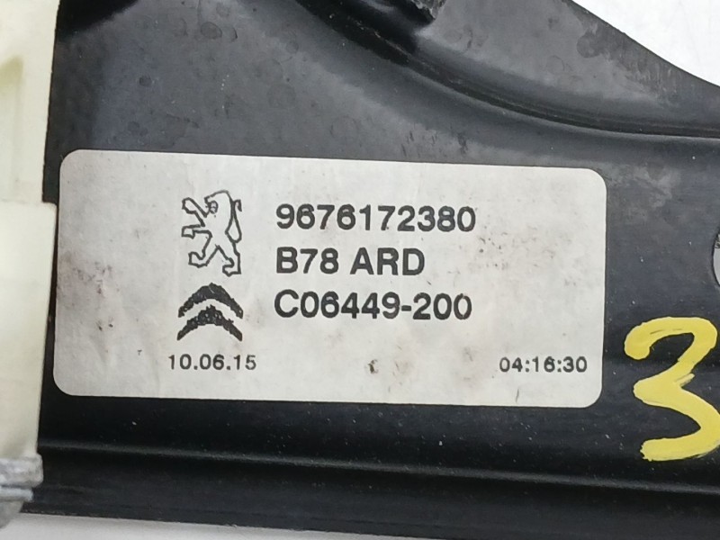 Recambio de elevalunas trasero derecho para citroën c4 grand picasso intensive referencia OEM IAM 9676172380  9675288180