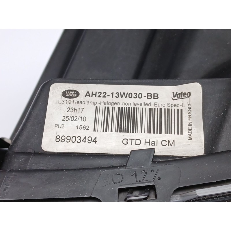 Recambio de faro izquierdo para land rover discovery iv (l319) 2.7 td 4x4 referencia OEM IAM AH2213W030BB  89903494