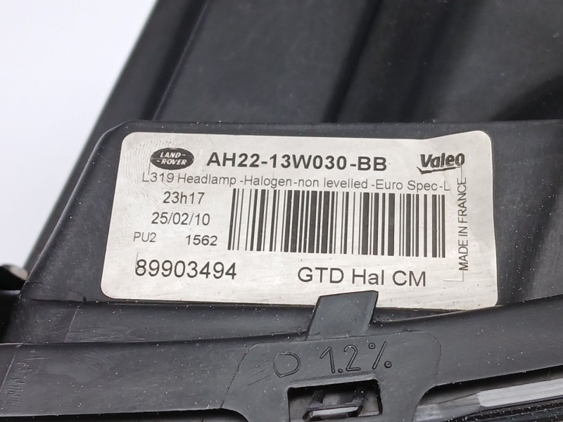 Recambio de faro izquierdo para land rover discovery iv (l319) 2.7 td 4x4 referencia OEM IAM AH2213W030BB  89903494