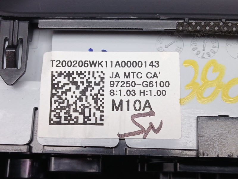 Recambio de mando climatizador para kia picanto iii (ja) 1.0 referencia OEM IAM 97250G6100  