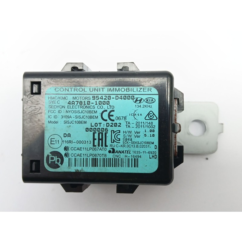 Recambio de modulo electronico para kia picanto iii (ja) 1.0 referencia OEM IAM 95420D4000  4A78101000