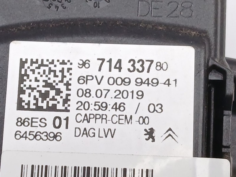 Recambio de potenciometro pedal para citroën c4 cactus 1.2 thp 110 referencia OEM IAM 9671433780  6PV00994941