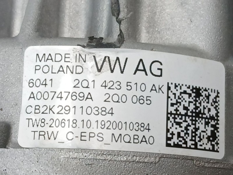 Recambio de columna direccion para seat arona (kj7, kjp) 1.0 tsi referencia OEM IAM A0053494  2Q1909144M
