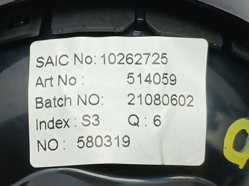 Recambio de rejilla aireadora para mg mg zs suv 1.5 vti referencia OEM IAM 10262725  