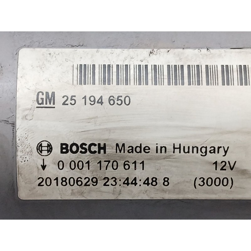 Recambio de motor arranque para opel mokka / mokka x (j13) 1.4 (_76) referencia OEM IAM 25194650  0001170611