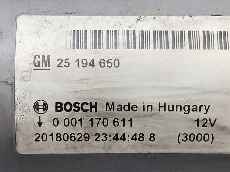 Recambio de motor arranque para opel mokka / mokka x (j13) 1.4 (_76) referencia OEM IAM 25194650  0001170611
